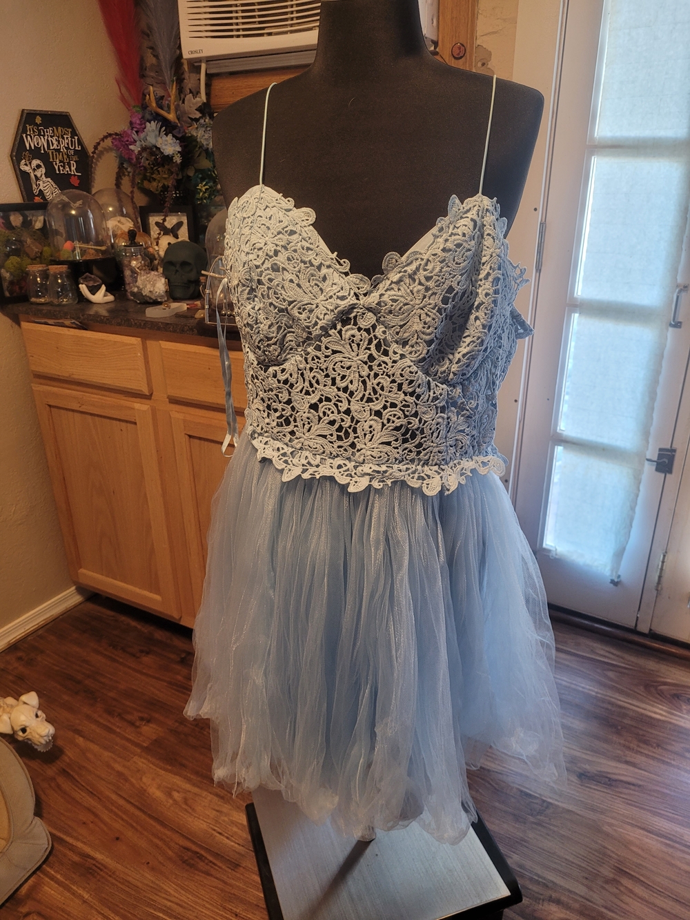 ASOS Light Blue Lace & Tulle Party Dress